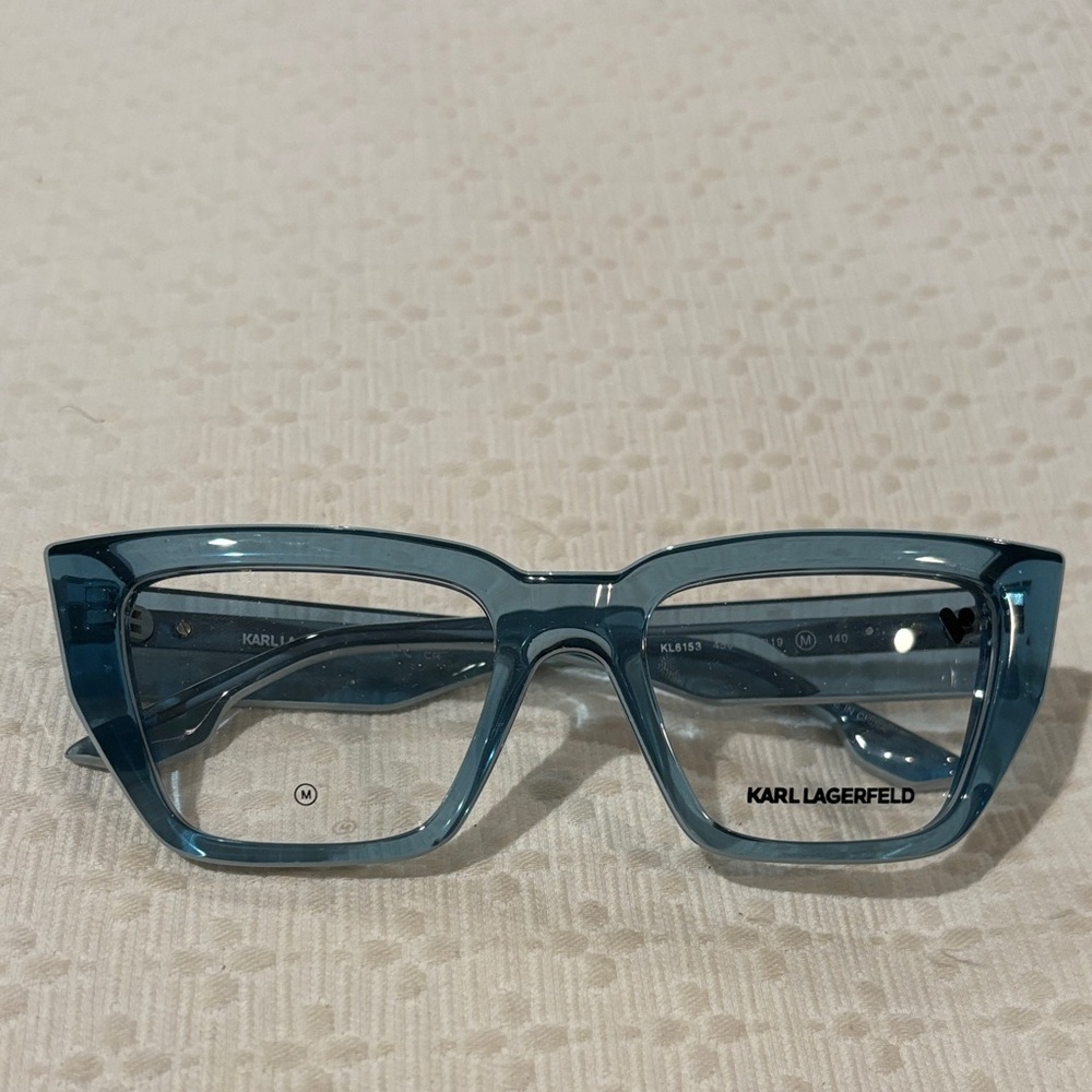 KARL LAGERFELD KL6153 PLASTIC WOMEN'S EYEGLASSES BLUE AZURE